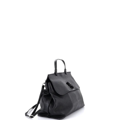 Gucci Bamboo Daily Top Handle Bag Leather Large