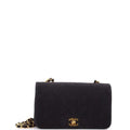 Chanel Vintage Full Flap Bag Quilted Jersey Mini
