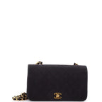 Chanel Vintage Full Flap Bag Quilted Jersey Mini