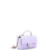 Chanel Classic Single Flap Top Handle Bag Quilted Lambskin Mini