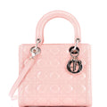 Christian Dior Lady Dior Bag Cannage Quilt Patent Medium