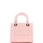 Christian Dior Lady Dior Bag Cannage Quilt Patent Medium