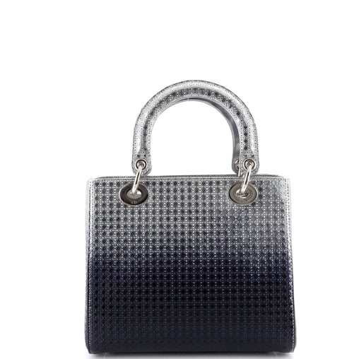 Christian Dior Lady Dior Bag Micro Cannage Ombre Metallic Calfskin Medium