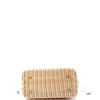 Christian Dior Lady Dior Bag Wicker and Oblique Canvas Medium