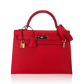 Hermes kelly 28 sellier bag rouge casaque epsom leather with gold hardware